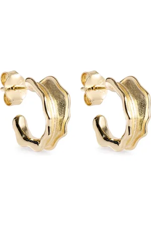 Daisy London Leaf 18kt -plated Hoop Earrings - One Size