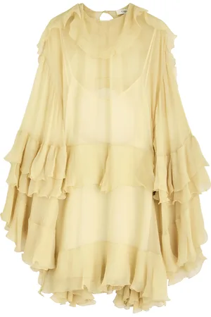 Chloé Ruffled Silk-georgette Mini Dress - - 38 (UK10 / S)