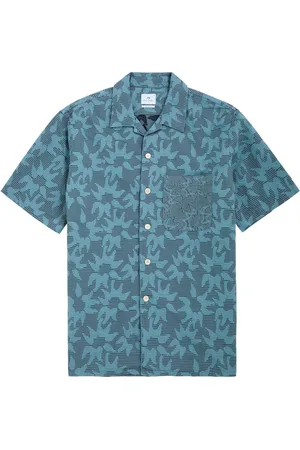 Paul Smith Checked and Floral-jacquard Cotton Shirt - - L