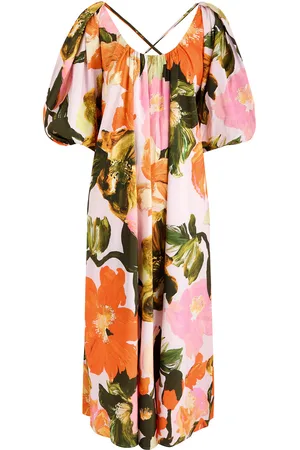 STINE GOYA Teresa Floral-print Midi Dress - - L (UK14 / L)