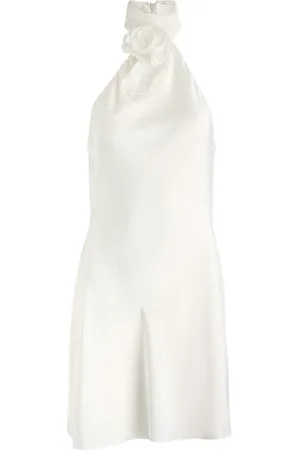 Misha Sterling Halterneck Satin Mini Dress - - XS (UK6 / XS) - XS (UK6 /xs)