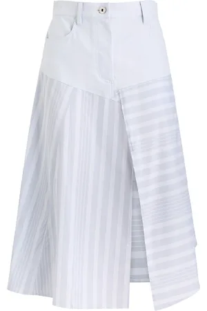 J.W.Anderson Patchwork Chambray Midi Skirt - - 8 (UK8 / S)