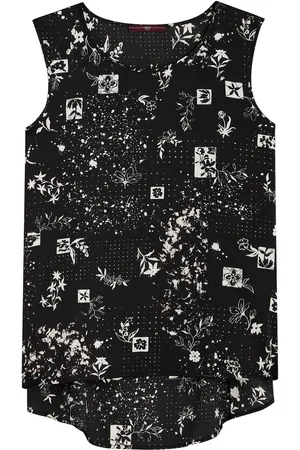 High Cue Printed Satin top - - 42 (UK10 / S)