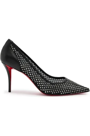 Christian Louboutin Apostropha 80 Embellished Mesh Pumps