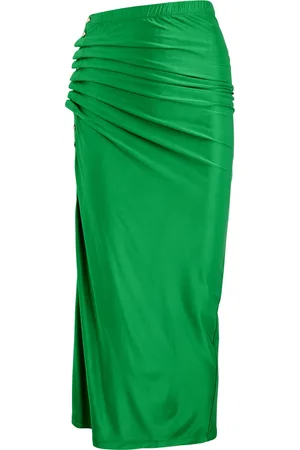 Paco rabanne Gathered Satin-jersey Midi Skirt - - 42 (UK14 / L)