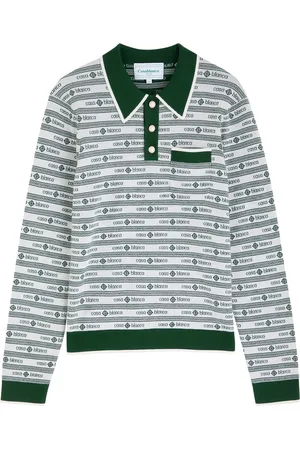 Casablanca Logo-monogrammed Wool-blend Polo Jumper - - L
