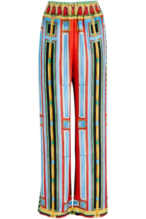 Casablanca Le Palais En Fleur Printed Silk Trousers - - 36 (UK8 / S)