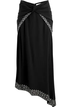 Paco rabanne Knotted Layered Crepe Midi Skirt - - 38 (UK10 / S)