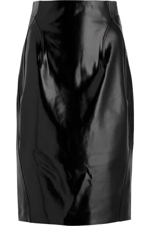 MUGLER Cut-out Faux Leather Skirt - - 38 (UK10 / S)