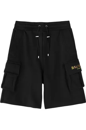 Balmain Logo-embroidered Cotton Cargo Shorts - - M
