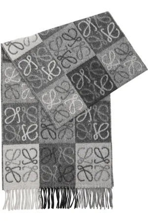 Loewe Anagram-intarsia Wool-blend Scarf - - One Size