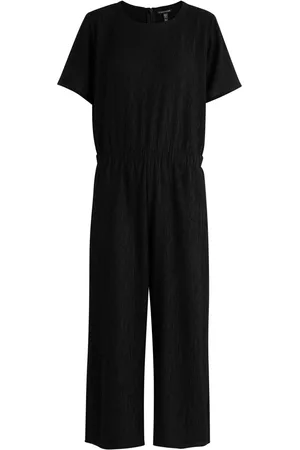 Eileen Fisher Plissé Wide-leg Jumpsuit - - L (UK 18-20 / XL) - L (UK 18-20 /xl)