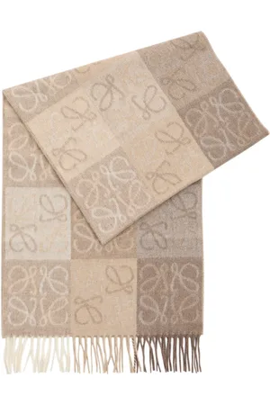Loewe Anagram-intarsia Wool-blend Scarf - - One Size