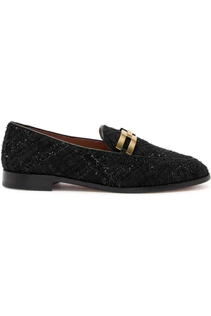 Aquazzura Brandi Tinsel-weave Tweed Loafers - - 36 (IT36 / UK3)