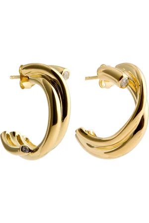 COMPLETEDWORKS Twisted 18kt Vermeil Hoop Earrings - One Size