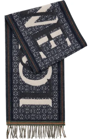 Loewe Logo-intarsia Wool-blend Scarf - - One Size