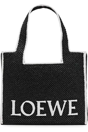 Loewe Logo Large Raffia Tote - - One Size