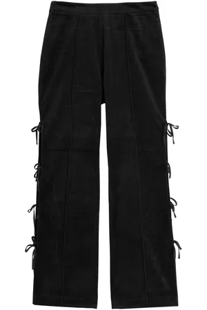 KITRI Rosamund Cut-out Velvet Trousers - - 12 (UK12 / M)