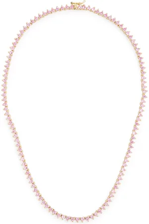 Kenneth Jay Lane Heart Crystal-embellished Tennis Necklace - - One Size