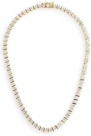 Kenneth Jay Lane Crystal-embellished 18kt -plated Tennis Necklace - One Size