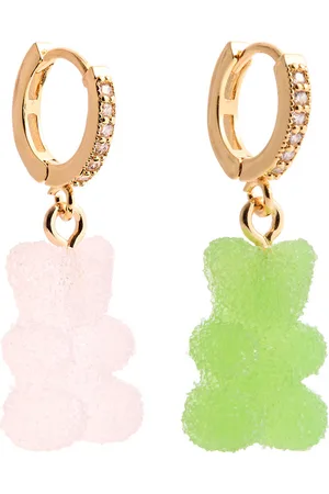 Crystal Haze Fizzy Nostalgia Bear 18kt Gold-plated Hoop Earrings - - One Size