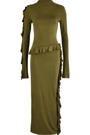 Paris Georgia Mira Ruffled Stretch-jersey Maxi Dress - - S (UK8-10 / S)