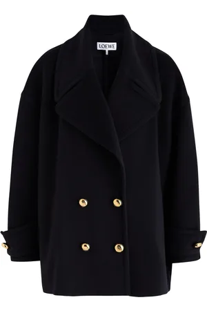 Loewe Womens Double-breasted Wool Pea Coat UK12/M - 40 (UK12 / M)