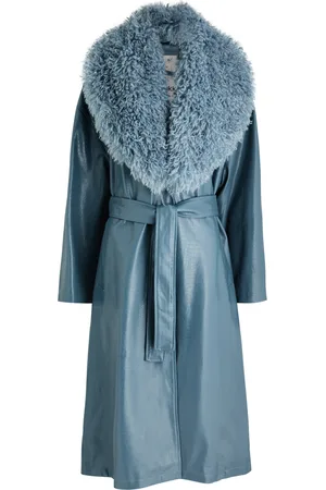 Jakke Blake Faux Fur-trimmed Faux Leather Coat - - L (UK14 / L)
