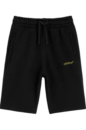 OFF-WHITE Kids Bookish Logo Cotton Shorts (4-12 Years)