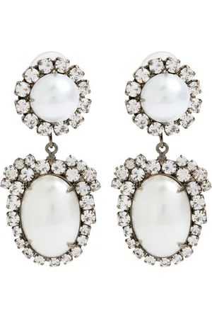 Kenneth Jay Lane And Crystal-embellished Clip-on Drop Earrings - One Size