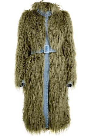 DRIES VAN NOTEN Rangel Faux fur and Denim Coat - - 36 (UK8 / S)