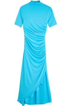 Alaïa Ruched Asymmetric Jersey Midi Dress - - 40 (UK12 / M)