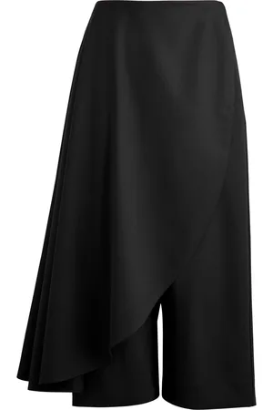 Alaïa Asymmetric Layered Stretch-wool Trousers - - 40 (UK12 / M)