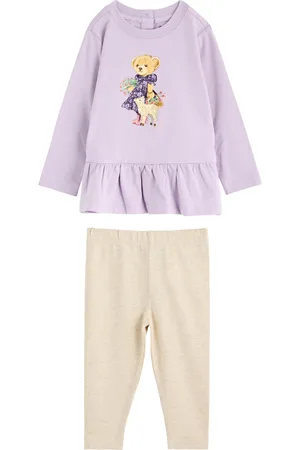 Ralph Lauren Kids Bear-print top and Leggings set