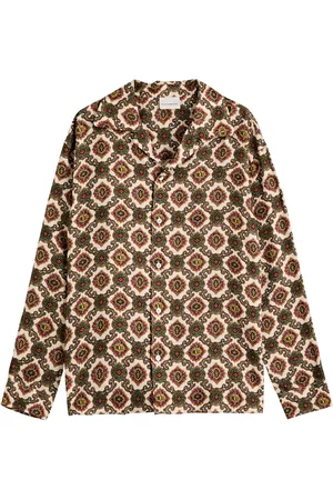Drôle de Monsieur DRÔLE DE Monsieur La Chemise Renzo Printed Silk-satin Shirt - - M