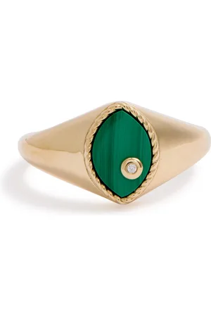 YVONNE LÉON Baby Chevalière Marquise 9kt Gold Pinky Ring - - 45 (UK H)
