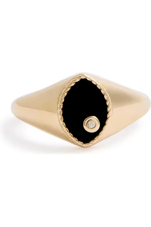 YVONNE LÉON Baby Chevalière Marquise 9kt Gold Pinky Ring - - 45 (UK H)