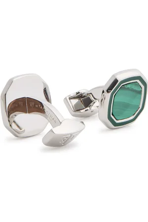 Tateossian Octagon Rhodium-plated Cufflinks - - One Size