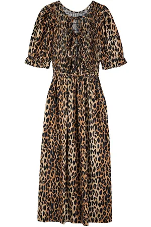 Damson Madder Bluebelle -print Seersucker Midi Dress - 6 (UK6 /xs)