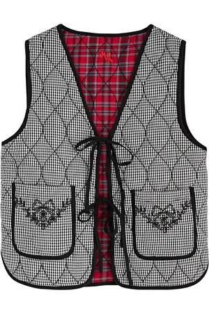 Damson Madder Arte Reversible Quilted Cotton Gilet - - 16 (UK16 /xl)