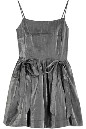 Damson Madder Penelope Metallic Taffeta Mini Dress - - 10 (UK10 / S)