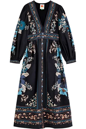Farm Rio Blossom Tapestry Floral-print Cotton Midi Dress - - L (UK14 / L)