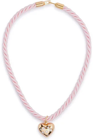 Timeless Pearly Heart 24kt Gold-plated Cord Necklace - - One Size