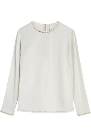 3.1 Phillip Lim Satin Crystal-embellished top - - 8 (UK12 / M)