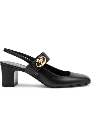 VALENTINO GARAVANI 60 Vlogo Leather Slingback Mary Jane Pumps