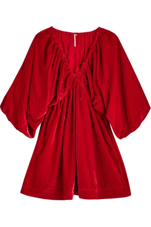 Free People Portia Velvet Mini Dress - - L (UK16-UK18 / L)