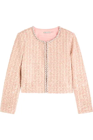 ALICE+OLIVIA Kidman Embellished Tweed Jacket - - L (UK14 / L)