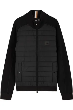 HUGO BOSS Logo Quilted Shell and Cotton-blend Jacket - - S