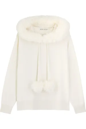 ALICE+OLIVIA Oscar Faux Fur-trimmed Hooded Jumper - - L (UK14 / L)