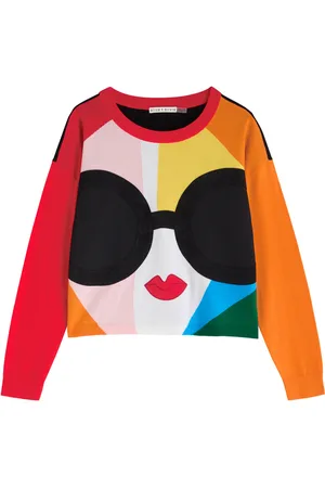 ALICE+OLIVIA Gleeson Stace Face Stretch-wool Jumper - - L (UK14 / L)